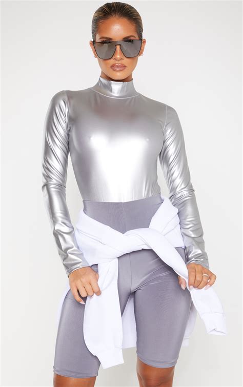 womens metallic bodysuit